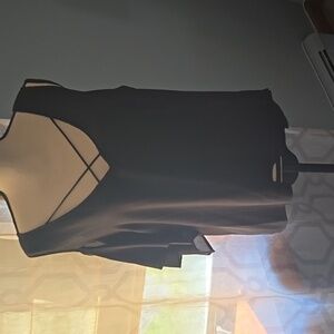 Bisou Bisou Black Cold Shoulder Blouse